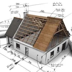 Detailed architectural diagram illustrating the structural components and layers of a residential roof system planned by Protect Preserve Roofing.