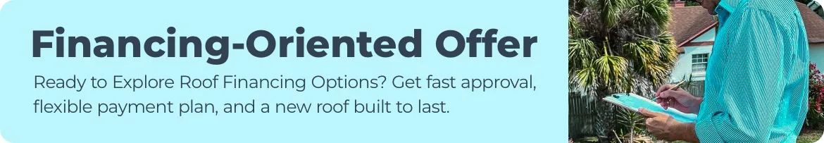Aerial view of a residential tiled roof, highlighting how roof replacement financing made simple can cover complete home renovations.