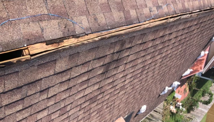 Roof during the day to represent the keyword tarp installation.