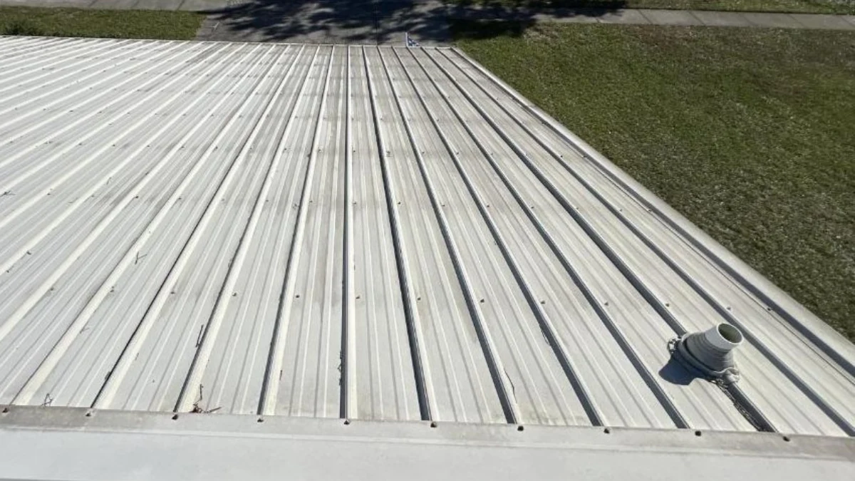 Metal roof photographed from above to represent the keyword best type of metal roof.